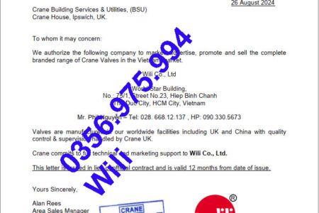 đai lý van Crane độc quyền tại Việt nam